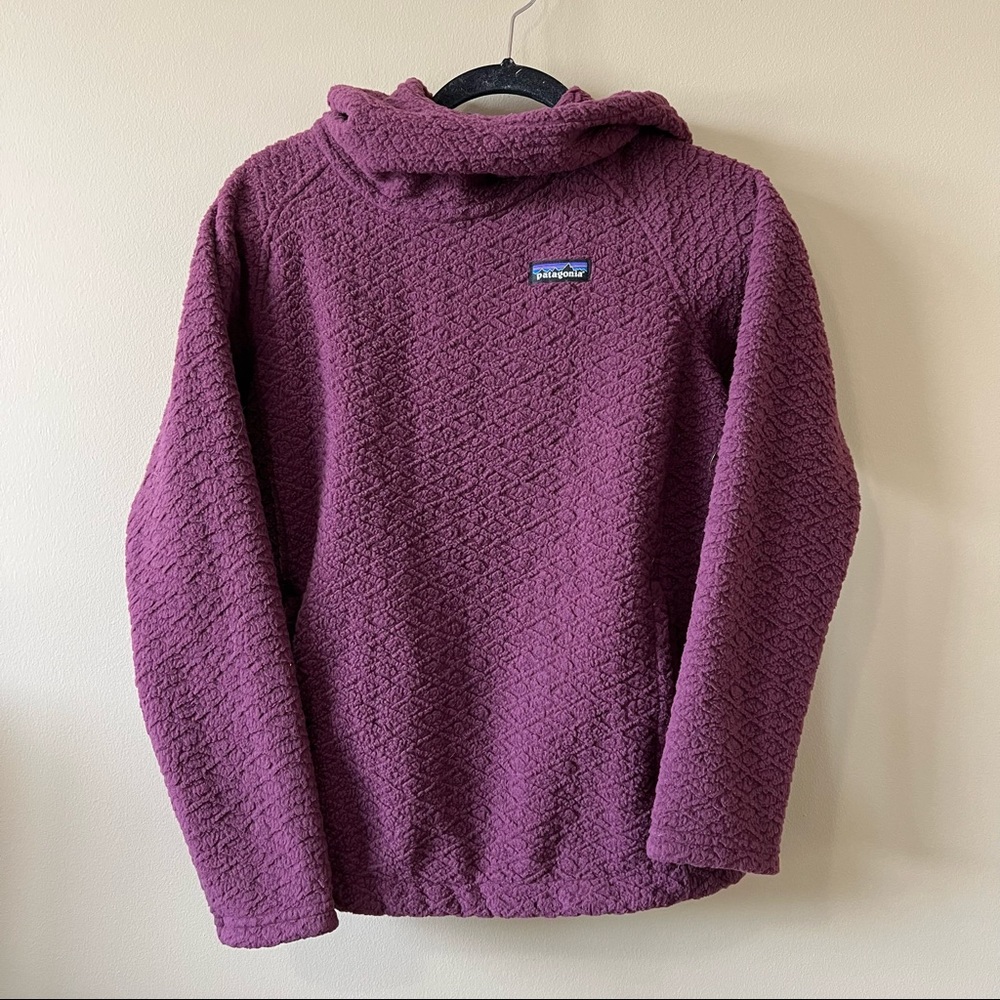 Patagonia Women’s Diamond Capra Hoody Maroon Cowl Neck Hoodie Small